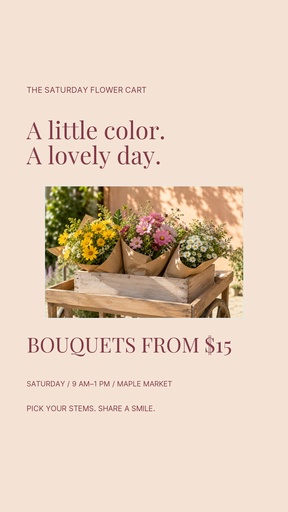 Story opener size of The Saturday Flower Cart