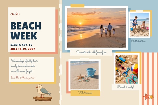 Landscape collage size of Our Beach Week