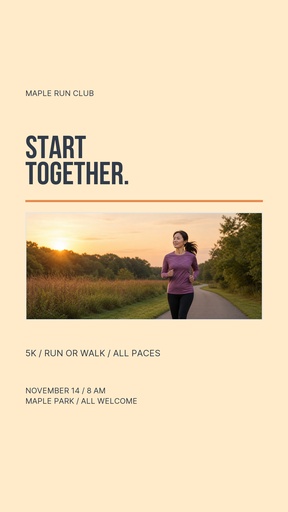 Story opener size of On the Starting Line