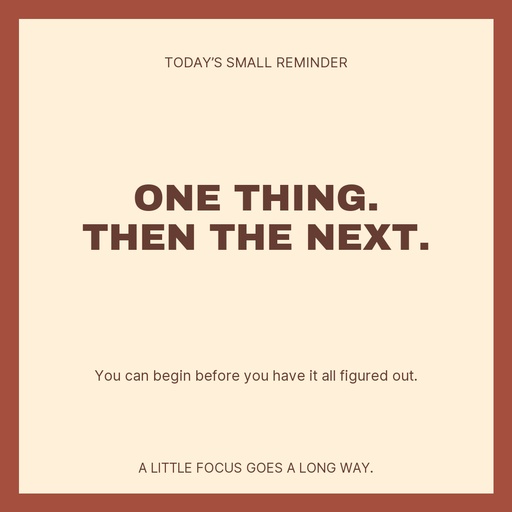 Square post size of One Thing at a Time