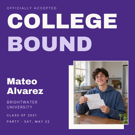 Square post size of College Bound