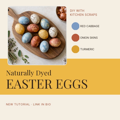 Square post size of Naturally Dyed Easter Eggs