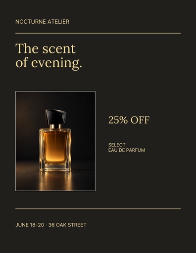 Letter flyer size of Nocturne Atelier