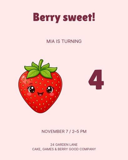 Portrait post size of A Berry Sweet Birthday