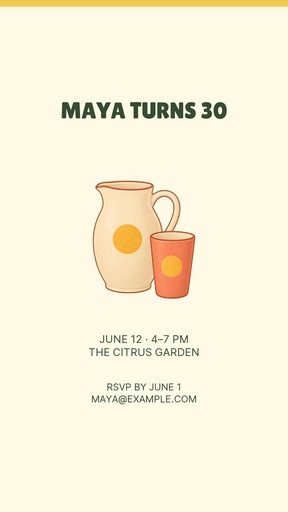 Story opener size of Citrus Social Birthday