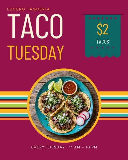 Portrait post size of Taco Tuesday Specials