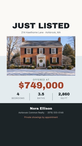 Story opener size of Just Listed on Hawthorne Lane