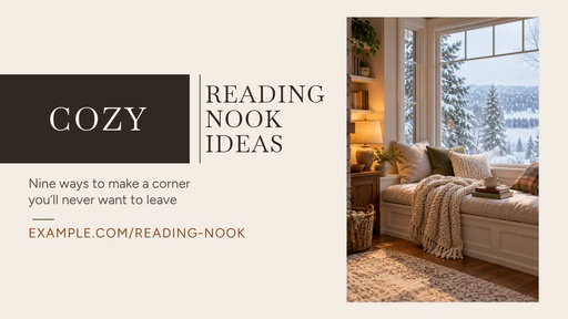 Landscape graphic size of Cozy Reading Nook Ideas