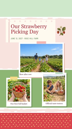 Story opener size of Our Strawberry Picking Day