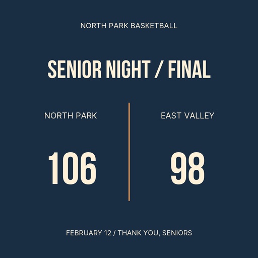 Score post size of Court Side Seniors