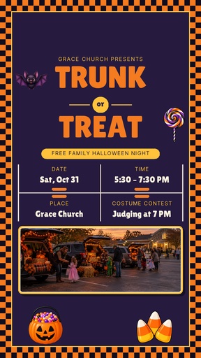 Story opener size of Trunk or Treat Night
